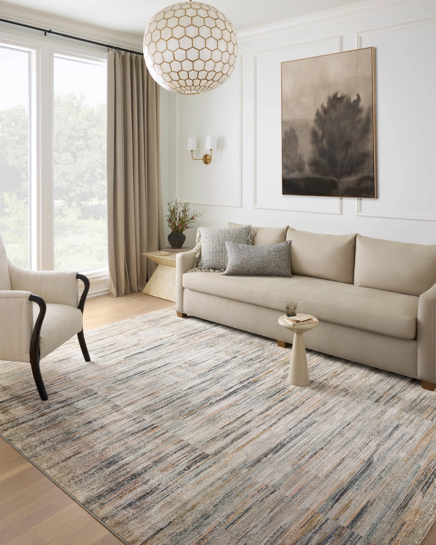 Loloi Soho Multi / Dove 2'-7" x 8'-0" Runner Rug