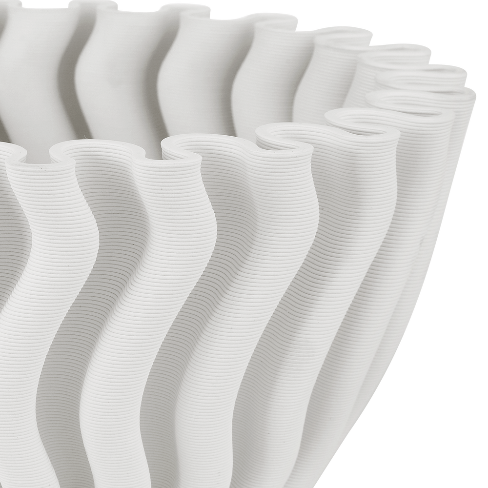 Ripple White Vase