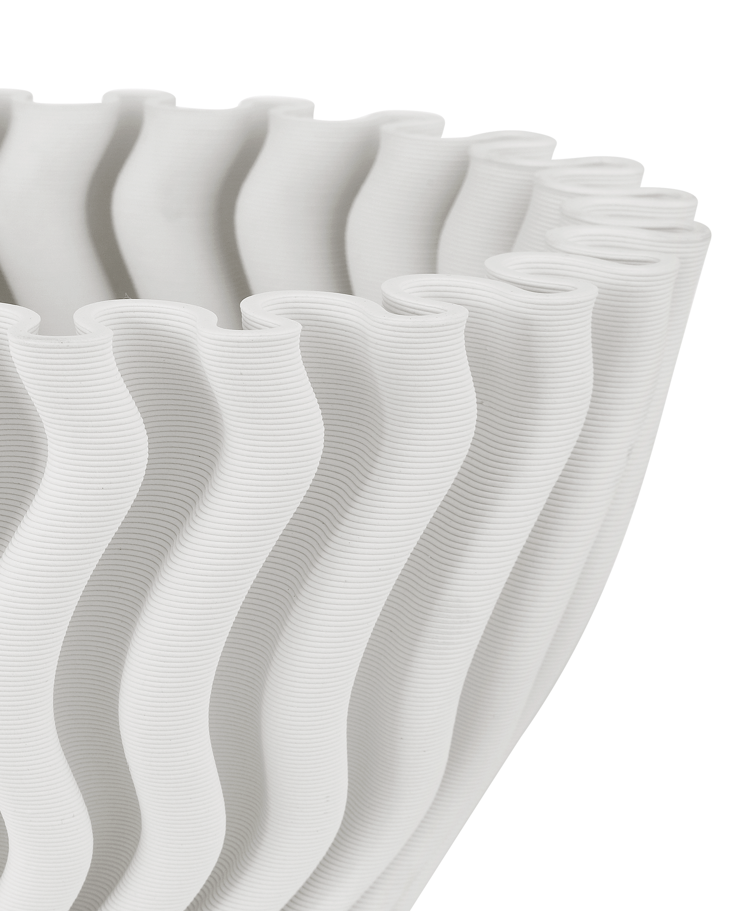 Ripple White Vase