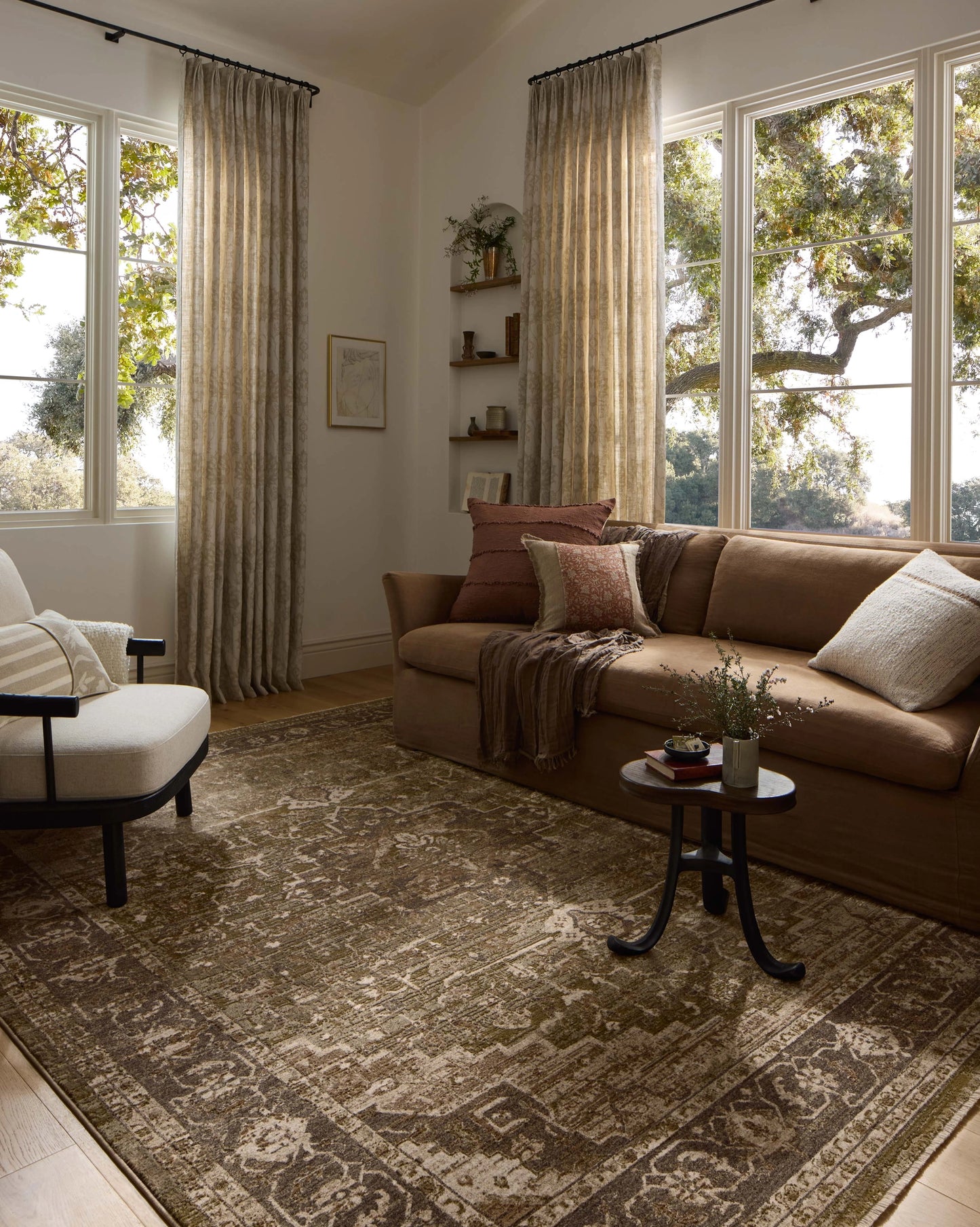 Loloi Haywood Moss / Charcoal 5'-3" x 7'-7" Area Rug