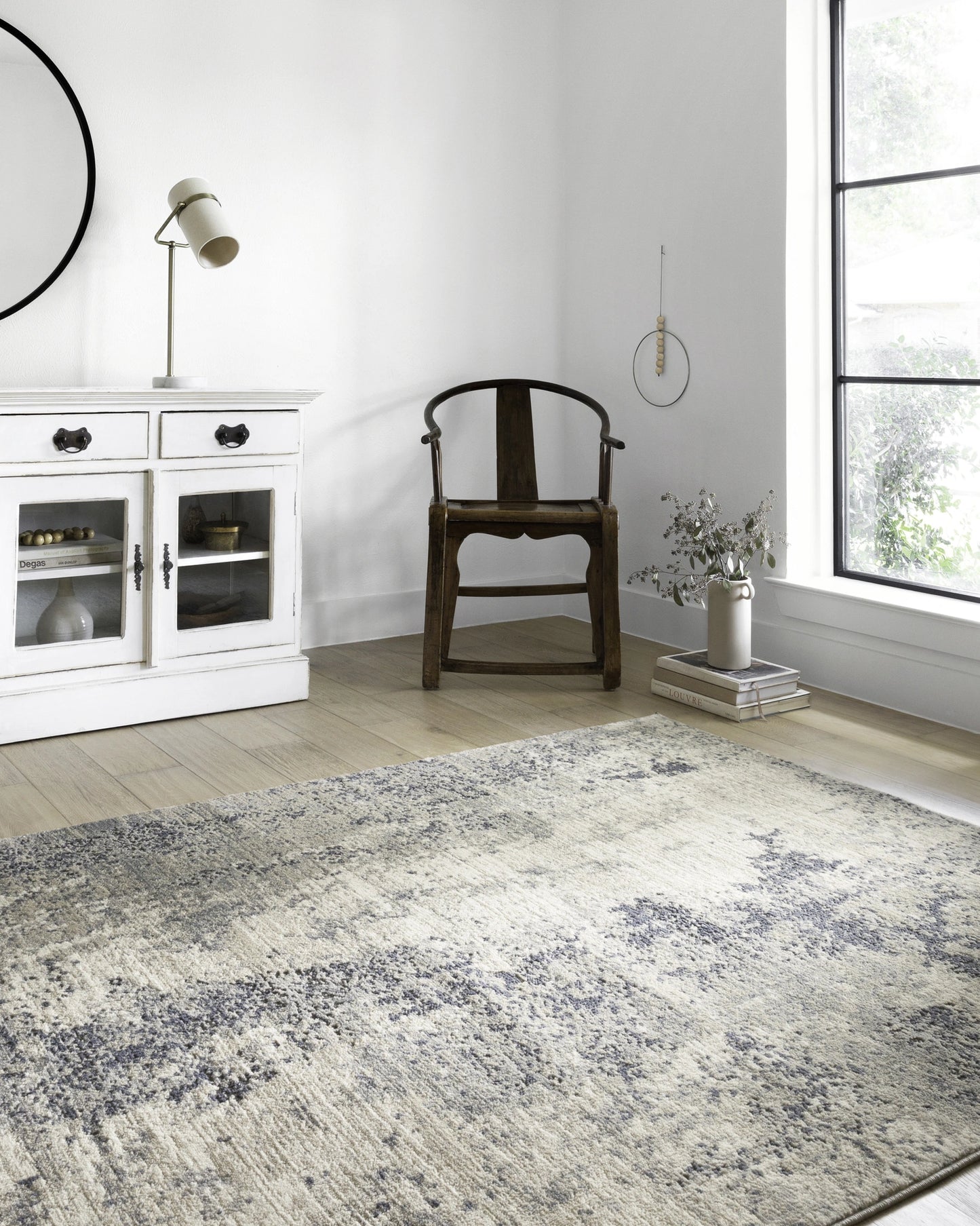 Loloi Teagan Natural / Denim 2'-8" x 4' Accent Rug