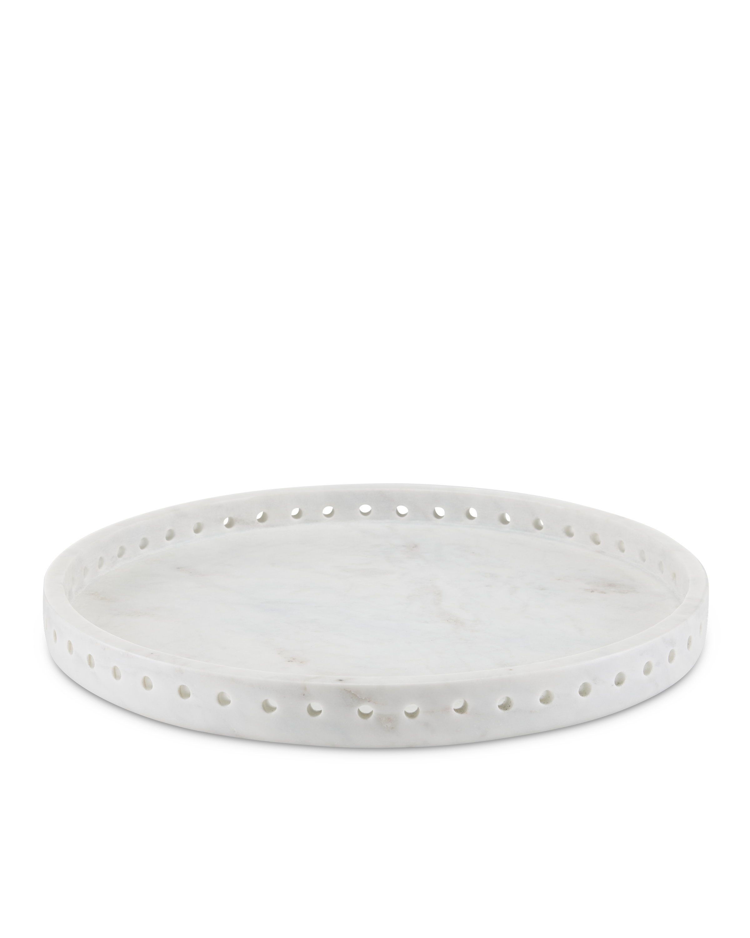 Freya Large White Marble Tray