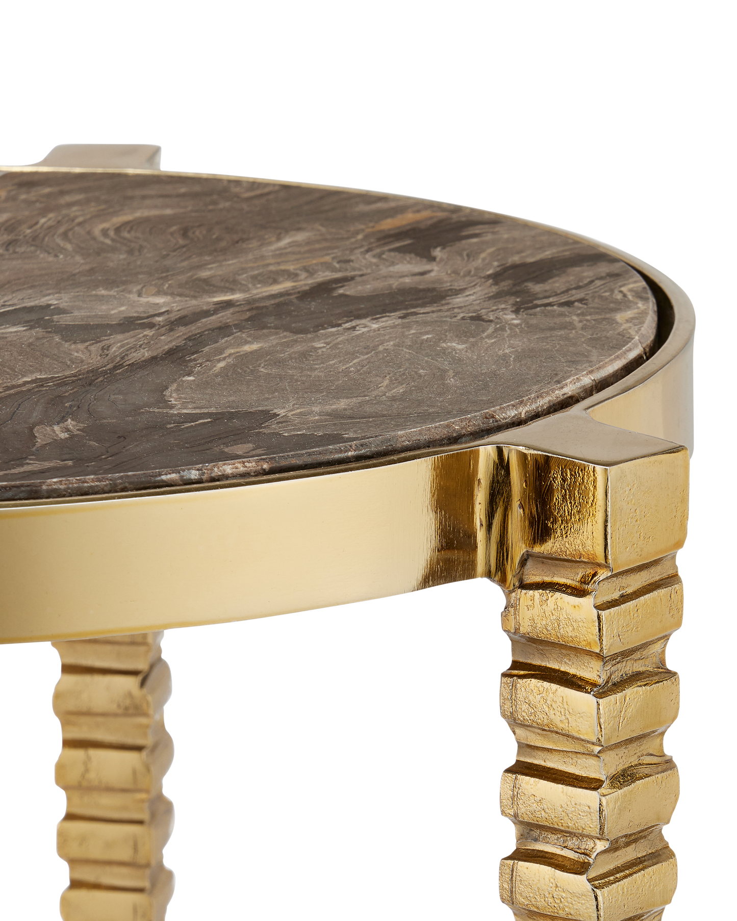 Corrado Cappuccino Marble Accent Table