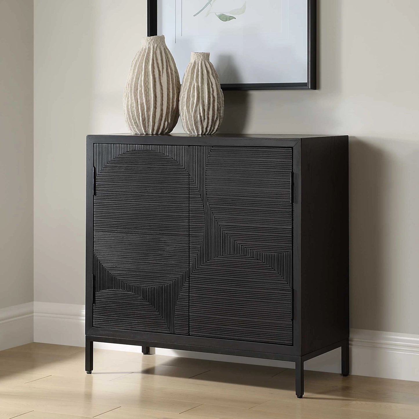 Uttermost Beswick Black 2 Door Cabinet