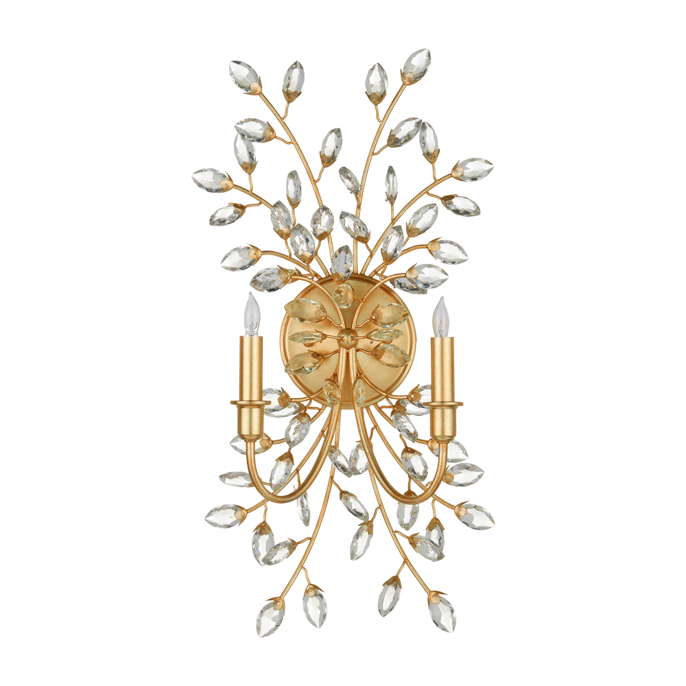 
                      
                        Forget-Me-Not Gold Wall Sconce
                      
                    