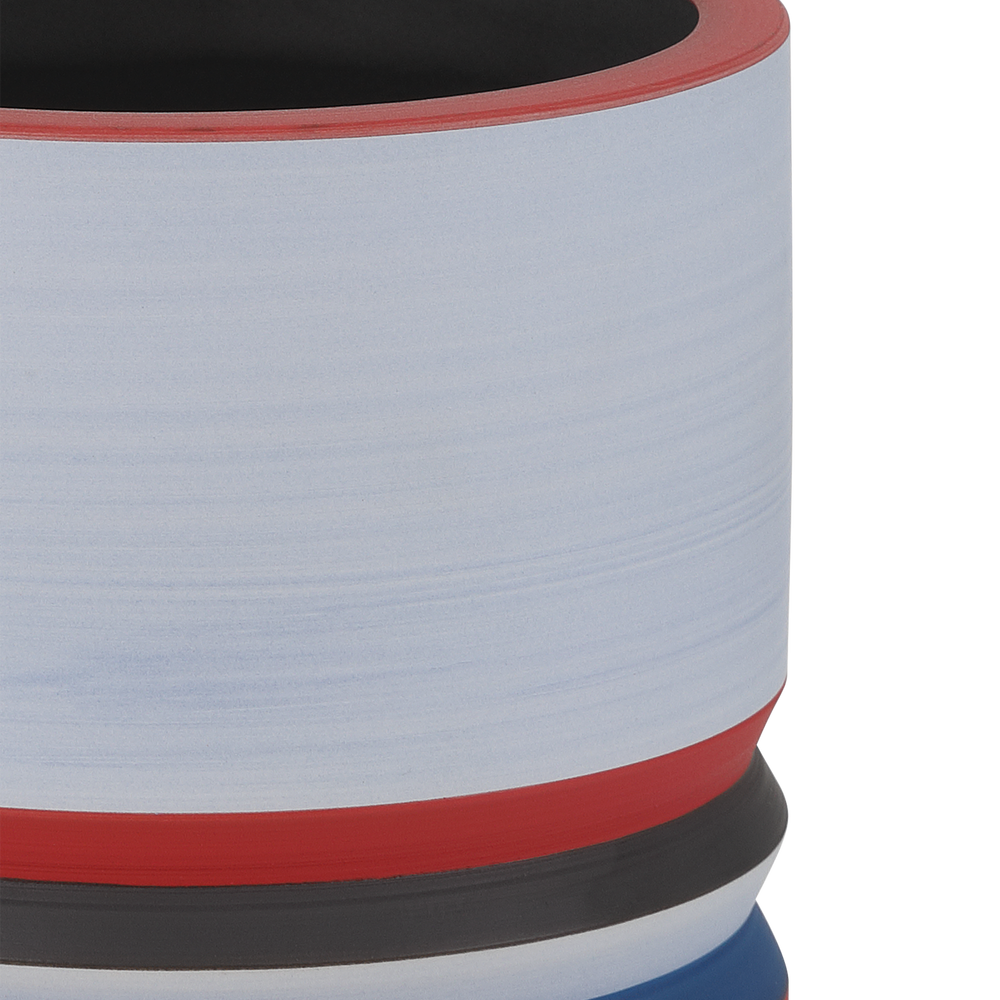 
                      
                        Happy 80's Black, Blue, Red & Orange Vase Set of 3.
                      
                    