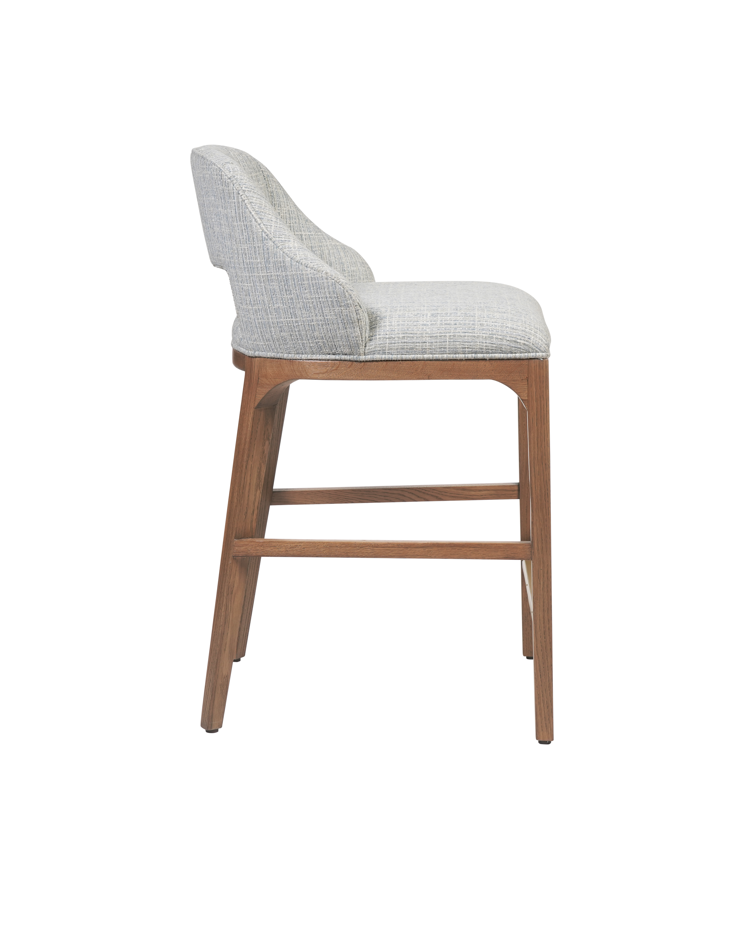 Inga Counter Stool Greenlight Powder – Soft Upholstered Oak Counter ...