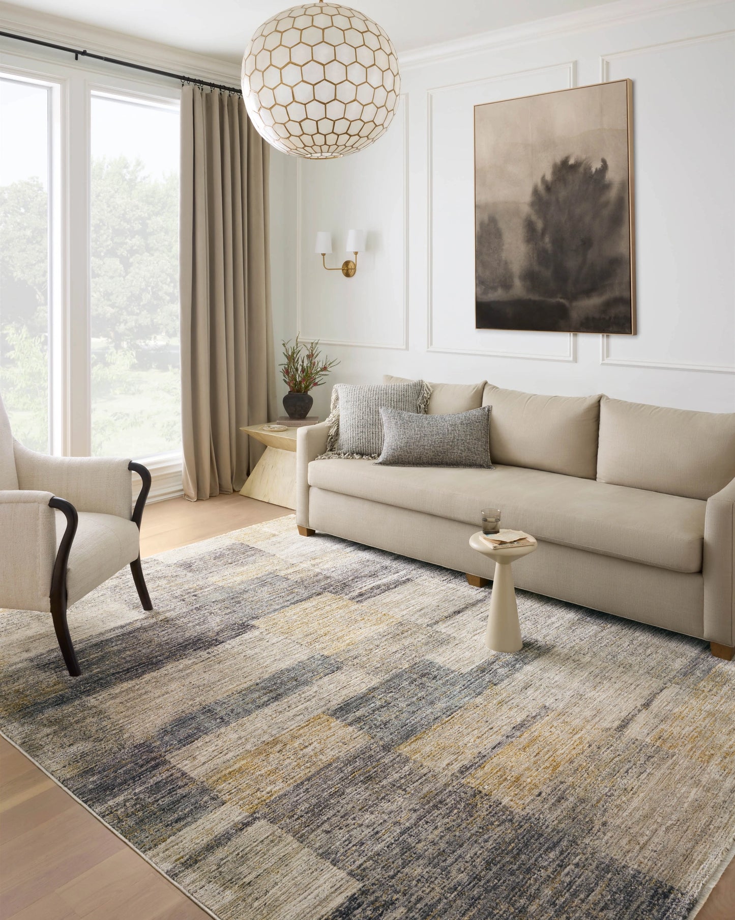 Loloi Soho Grey / Gold 2'-7" x 8'-0" Runner Rug