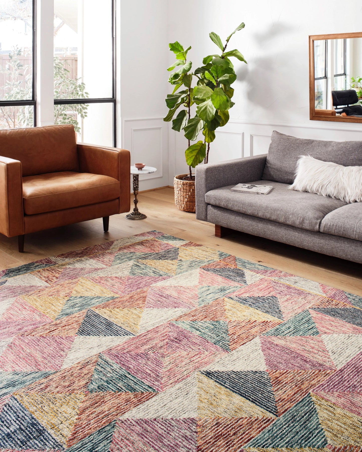 Loloi Spectrum Silver / Fiesta 18" x 18" Sample Rug
