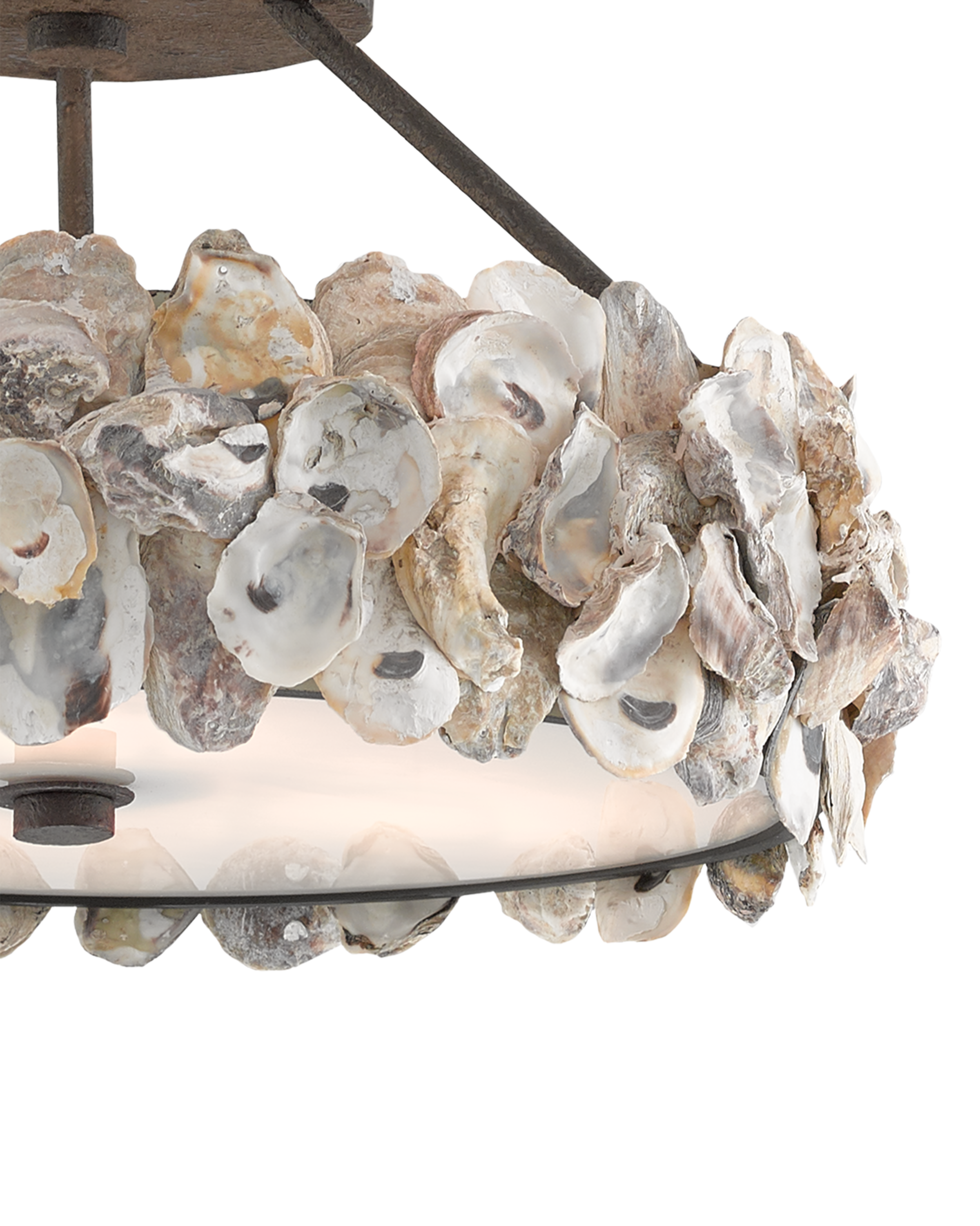 Currey & Company Oyster Shell Semi-Flush Mount - Thumbnail 5