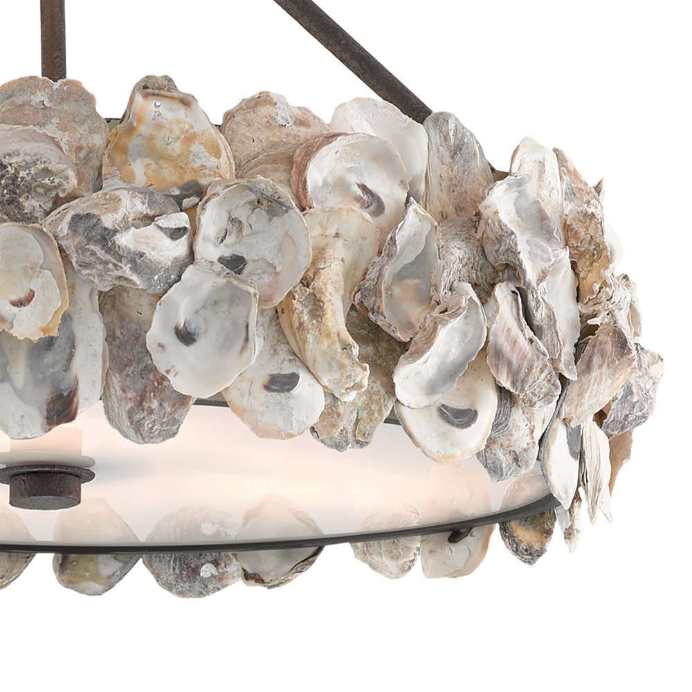 Oyster Shell Semi-Flush Mount