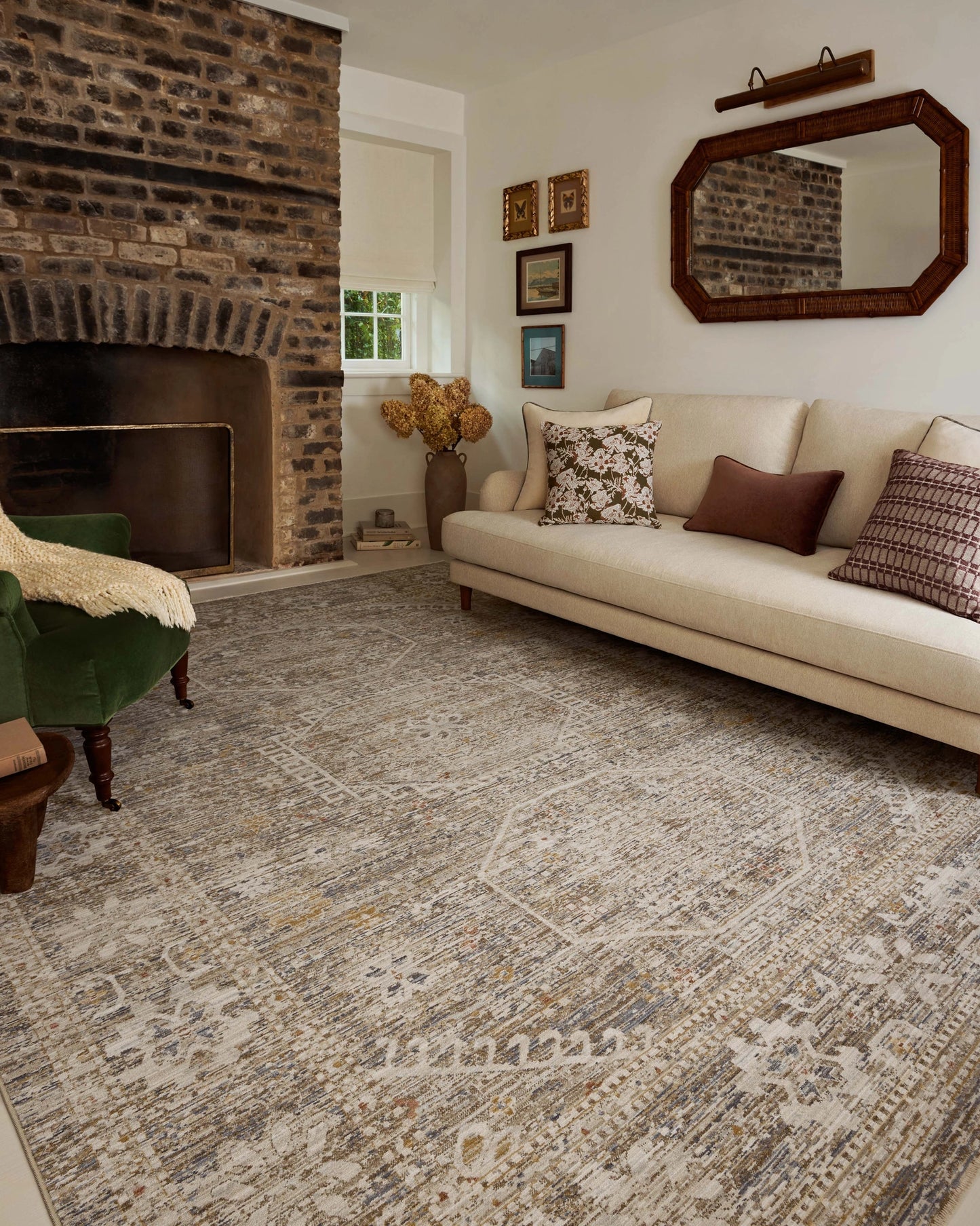 Chris Loves Julia x Loloi Ida Taupe / Multi 11'-6" x 15'-6" Area Rug