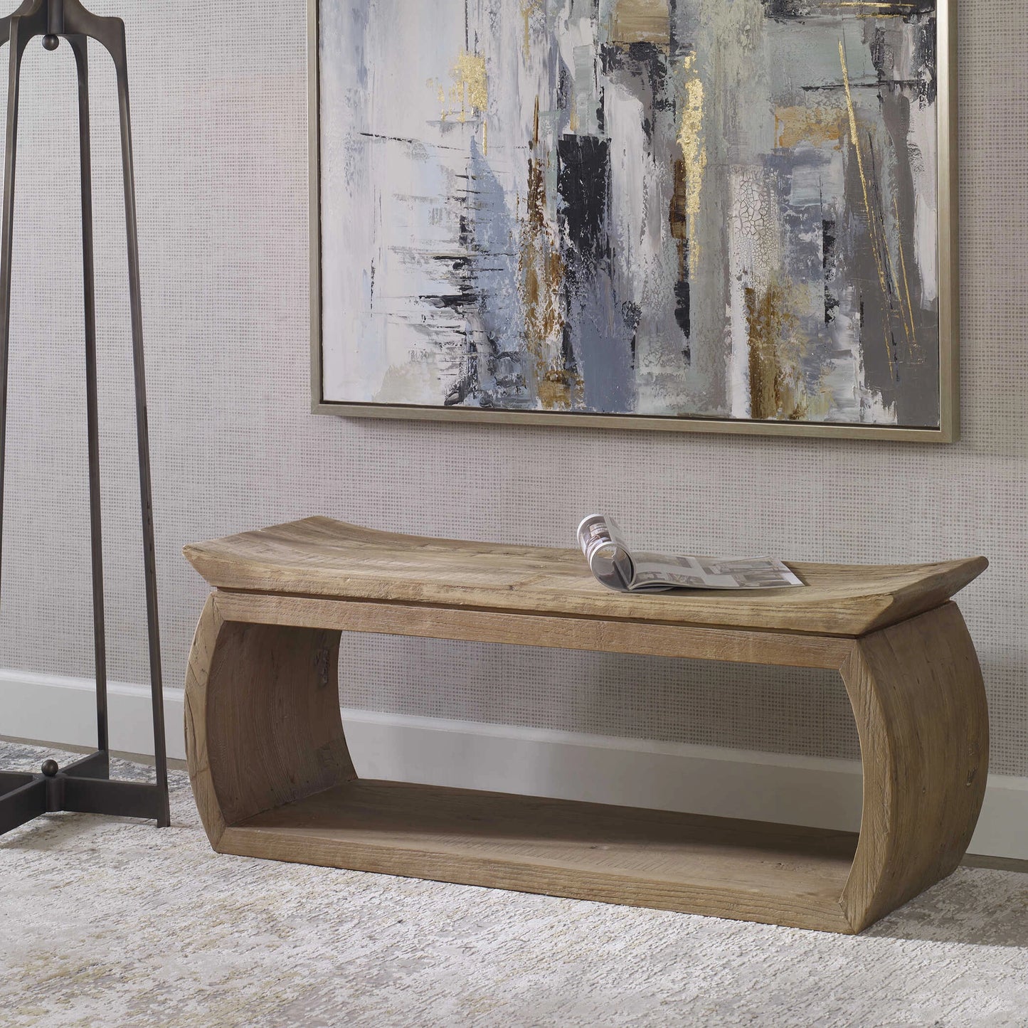 Uttermost Connor Reclaimed Wood Bench