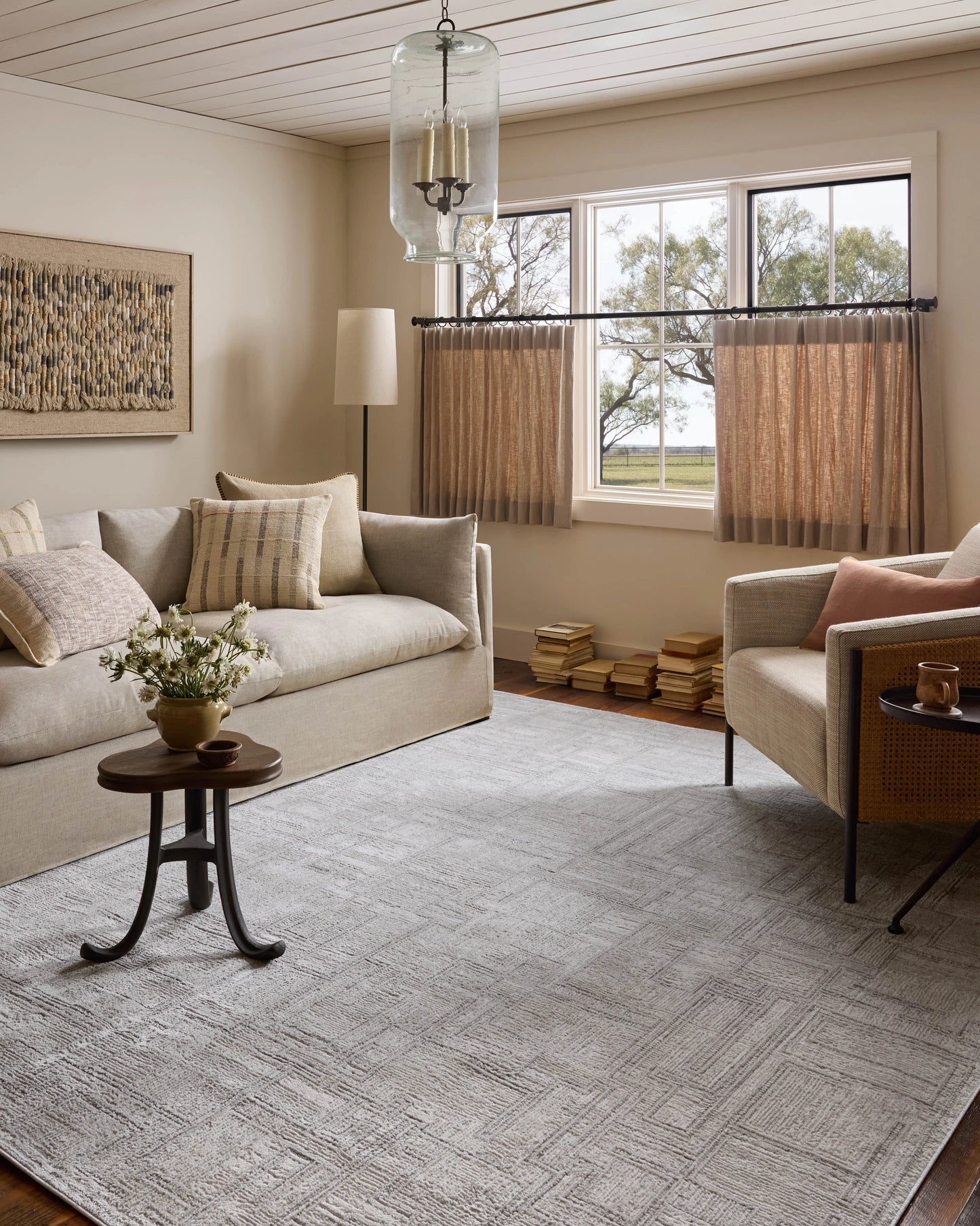 Loloi Hollis Grey / Ivory 3'-11" x 5'-7" Accent Rug