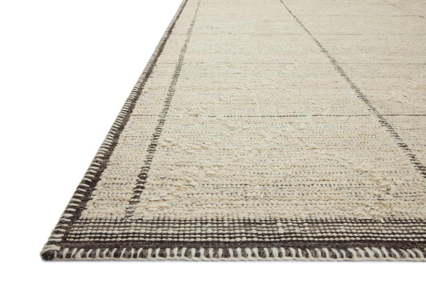 Amber Lewis x Loloi Bowie Ivory / Mocha 9'-6" x 13'-6" Area Rug