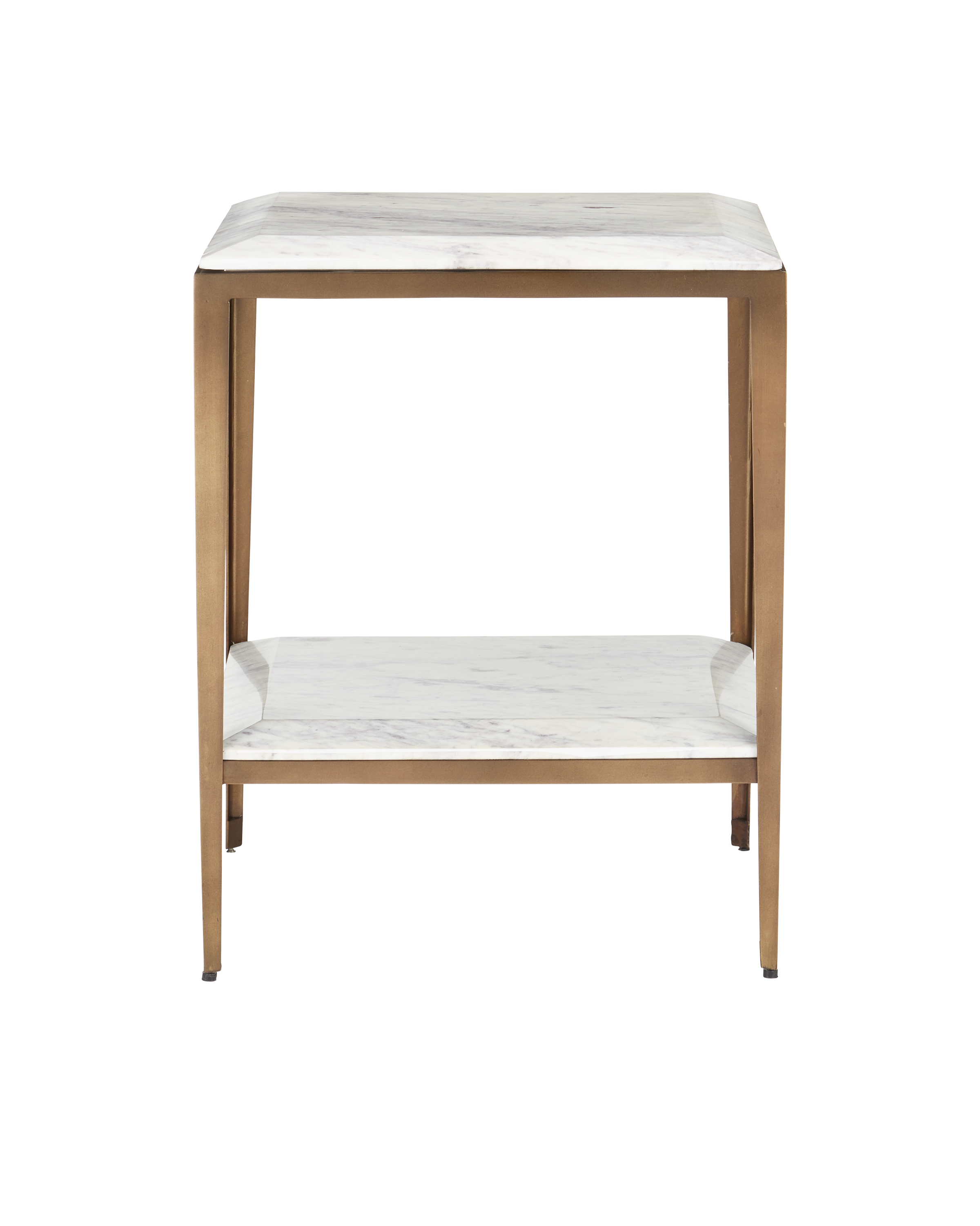 Oblique Marble Side Table - Thumbnail 2