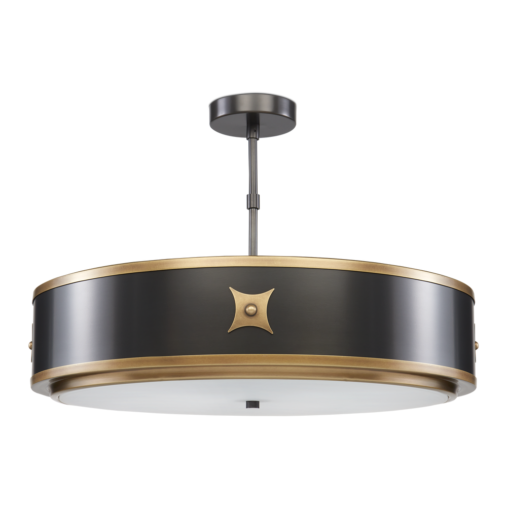 
                      
                        Huntsman Black Semi-Flush Mount.
                      
                    