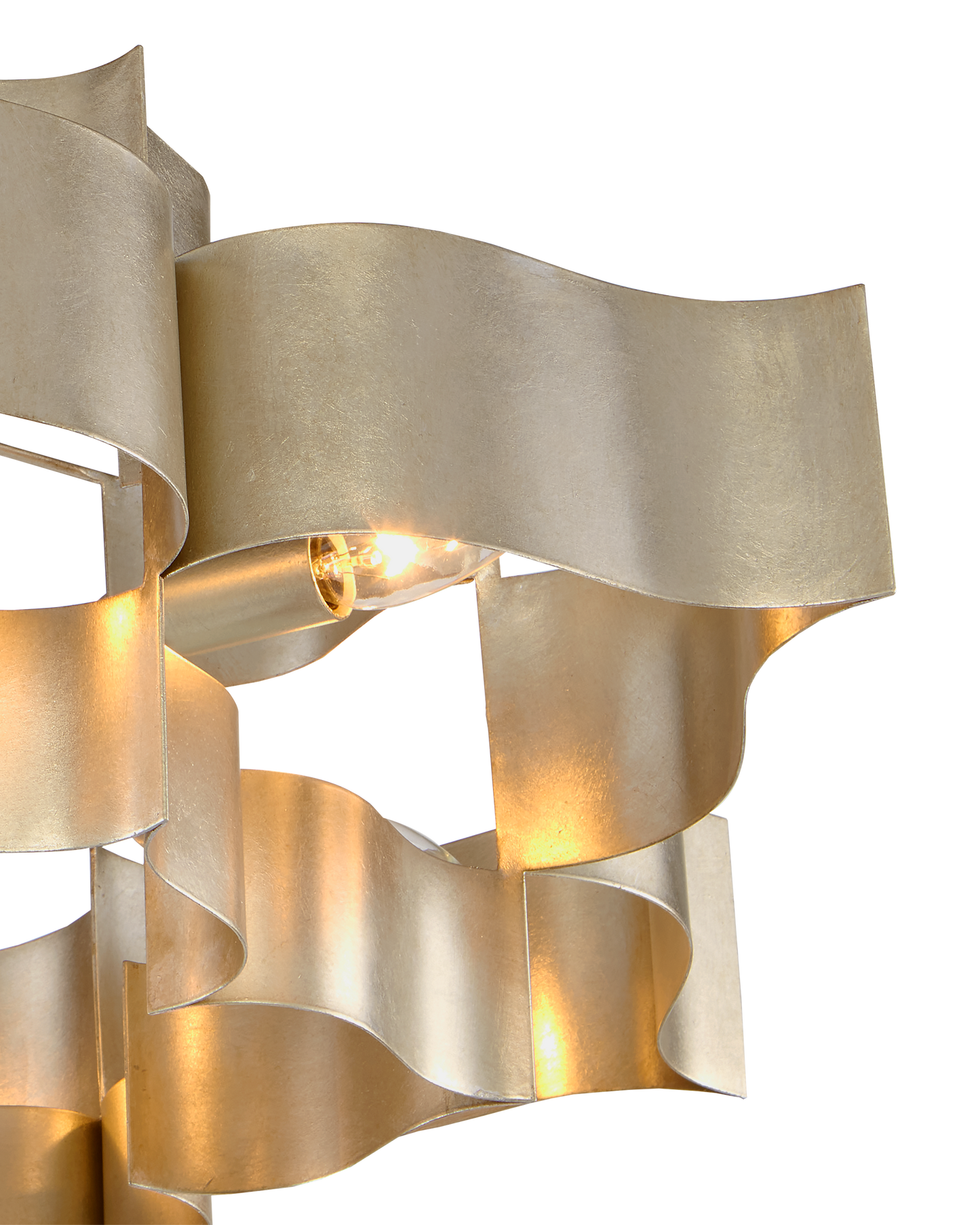 Grand Lotus Large Silver Chandelier