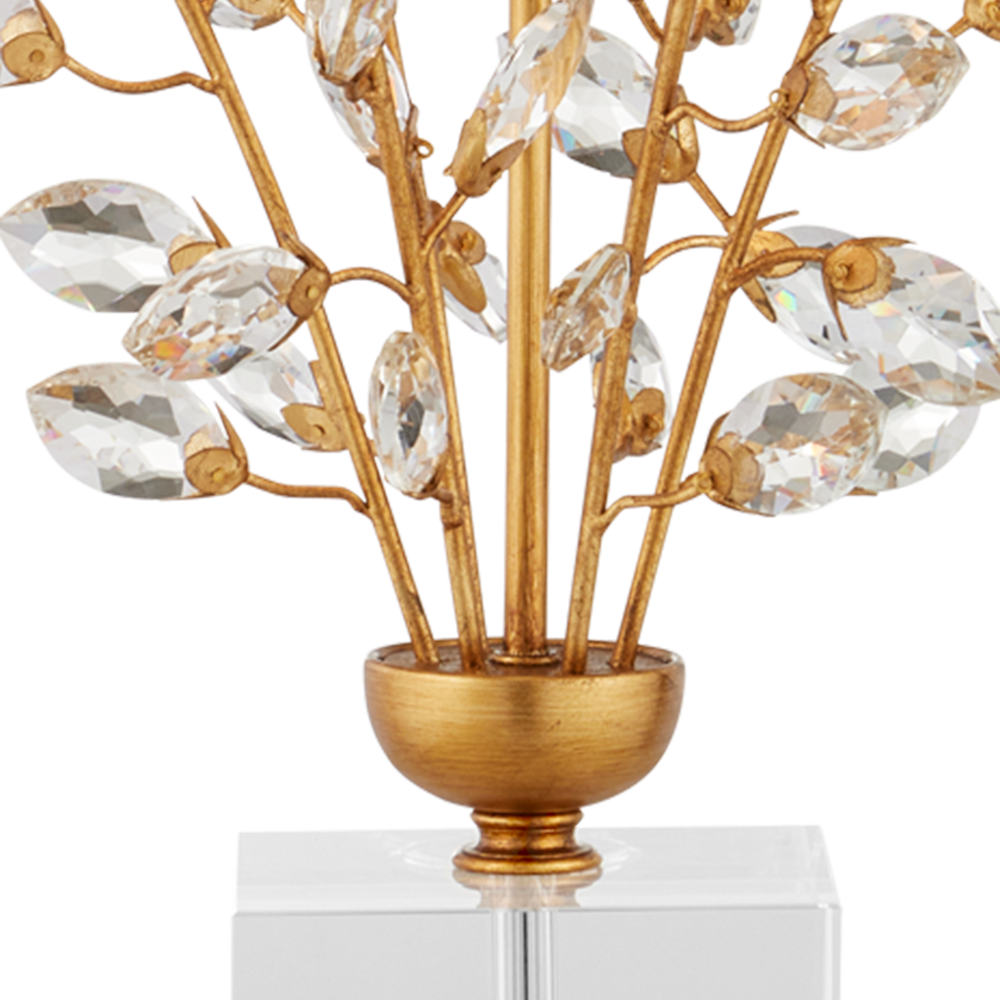 Forget-Me-Not Gold Table Lamp.