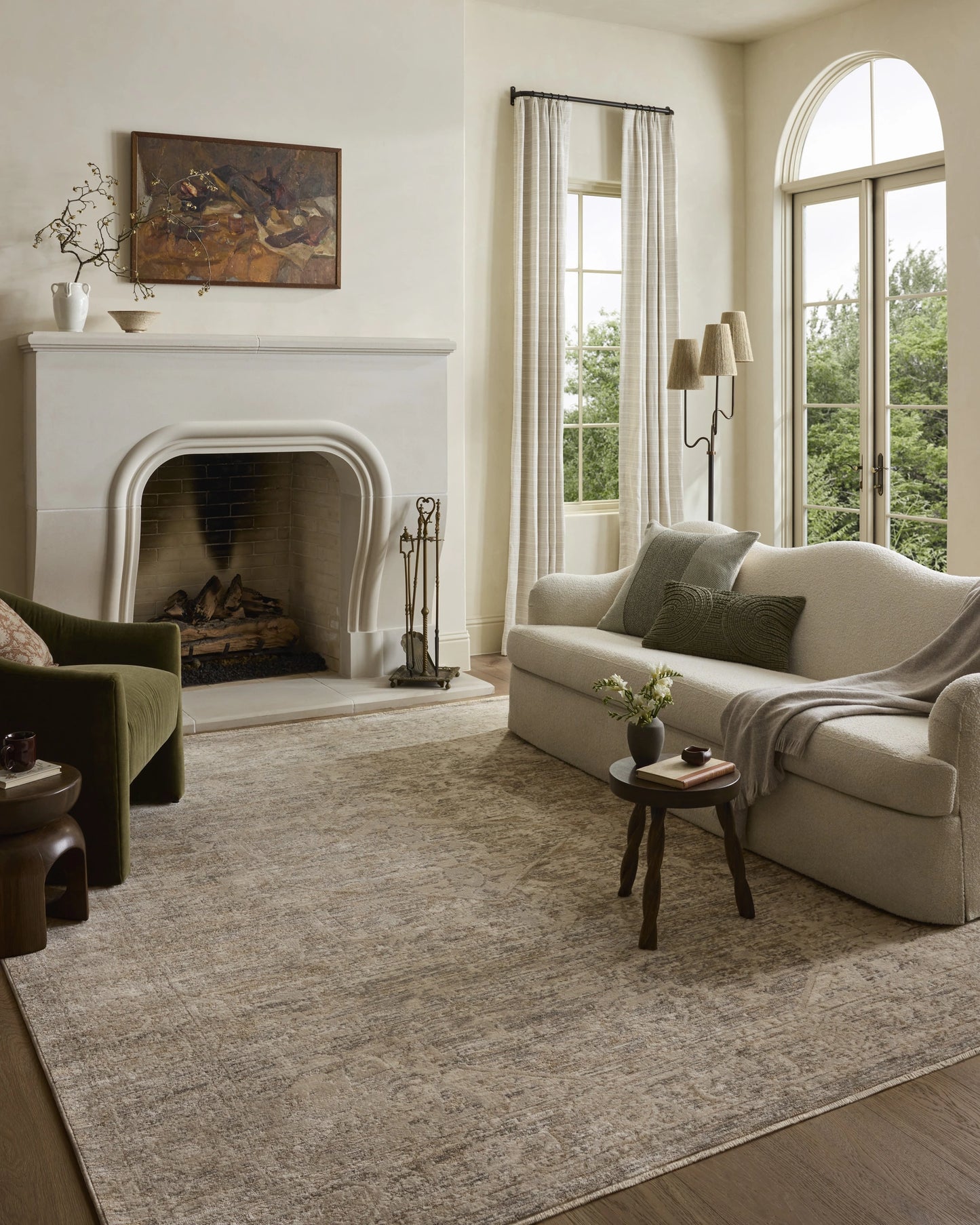 Loloi Clarisse Smoke / Natural 18" x 18" Sample Rug