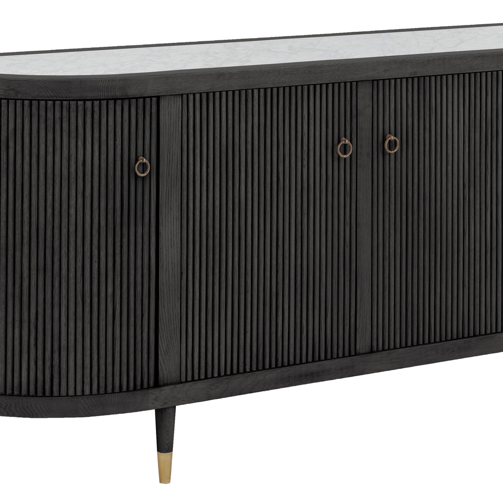 Everett Four Doors Credenza - Charcoal