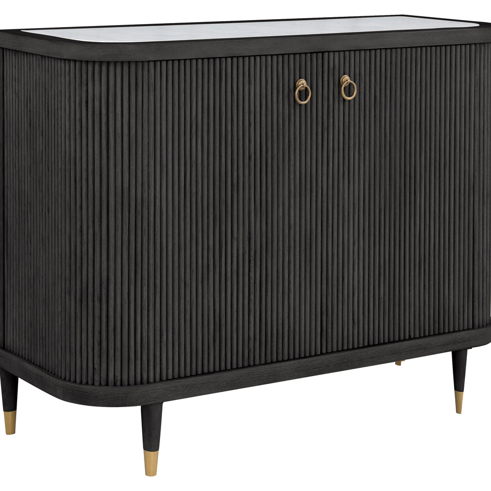 Everett Demilune Two Doors Credenza - Charcoal