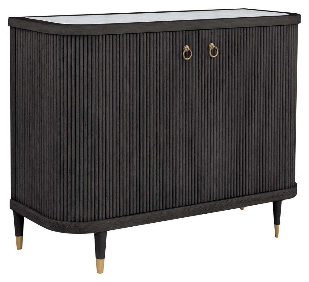 Everett Demilune Two Doors Credenza - Charcoal