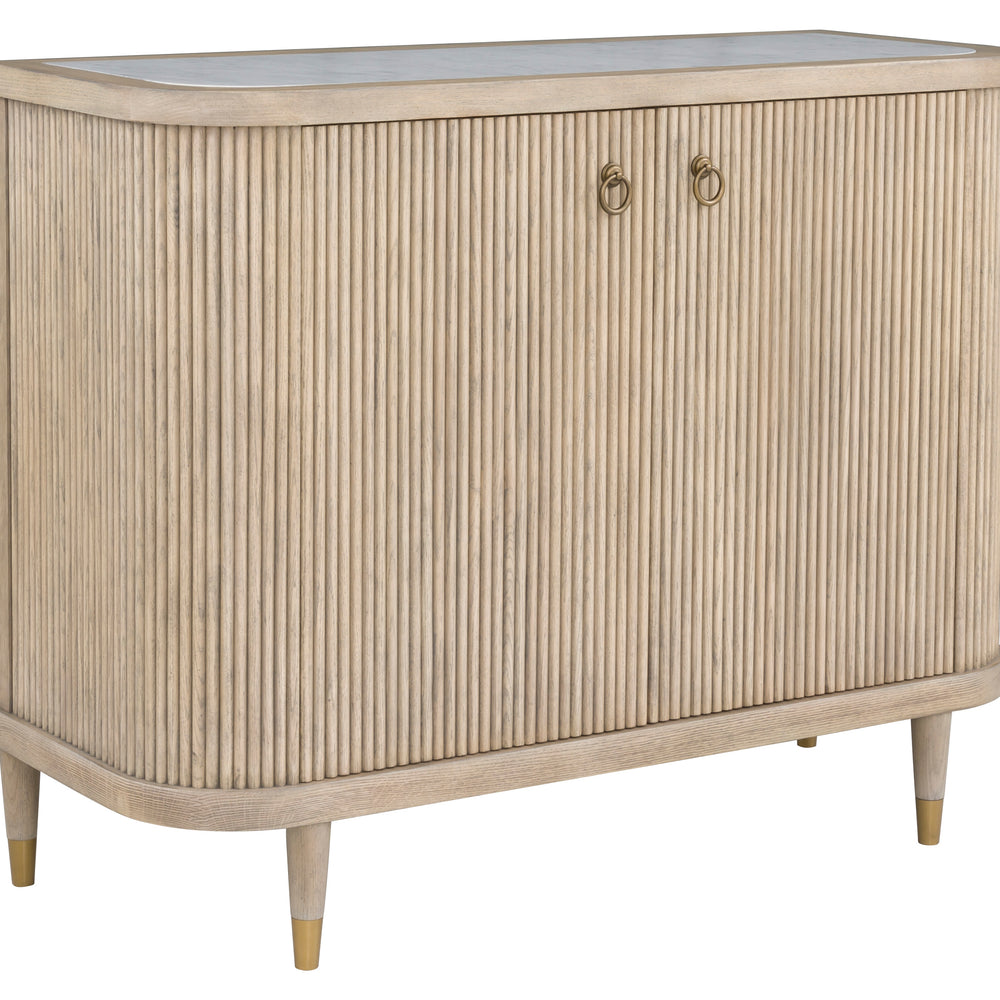 Everett Demilune Two Doors Credenza - Charcoal