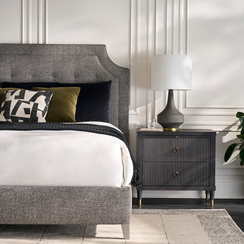 
                      
                        Everett Nightstand Two Drawers and Pull-Out Shelf - Charcoal
                      
                    