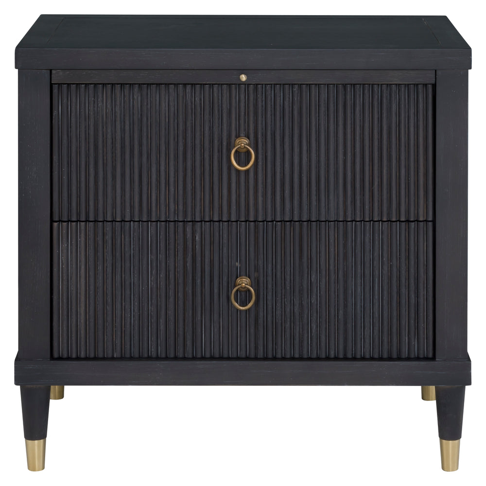 
                      
                        Everett Nightstand Two Drawers and Pull-Out Shelf - Charcoal
                      
                    