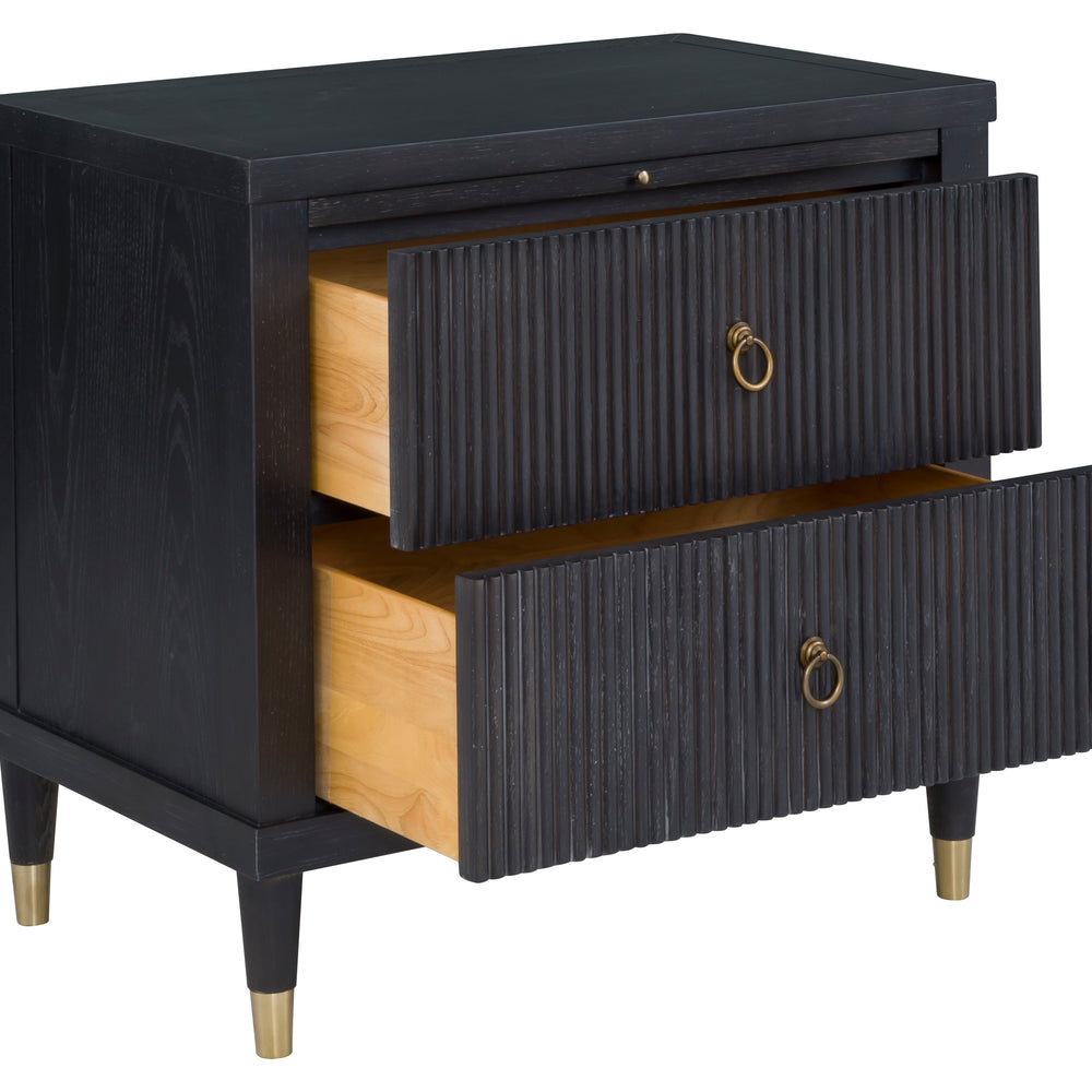 
                      
                        Everett Nightstand Two Drawers and Pull-Out Shelf - Charcoal
                      
                    