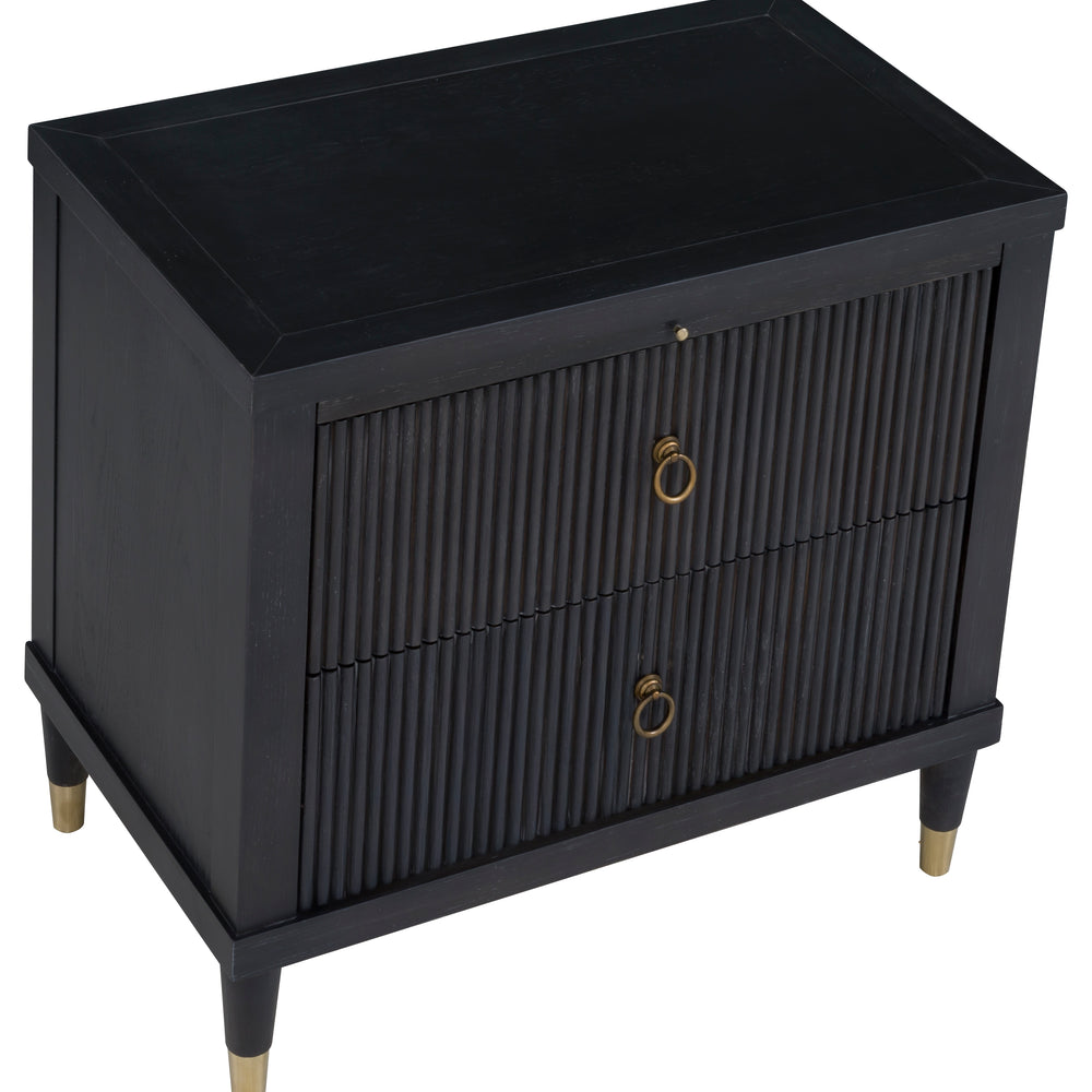 
                      
                        Everett Nightstand Two Drawers and Pull-Out Shelf - Charcoal
                      
                    