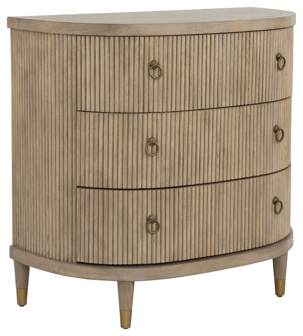 Everett Three Drawer Demilune Chest