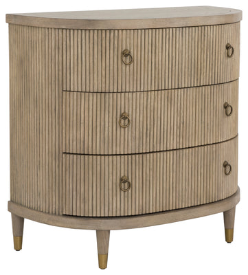 Everett Three Drawer Demilune Chest