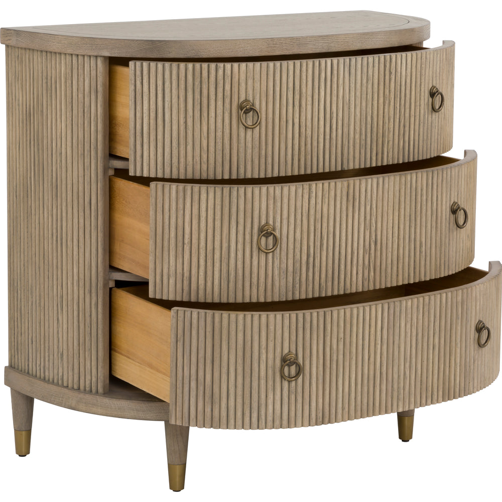 
                      
                        Everett Three Drawer Demilune Chest
                      
                    