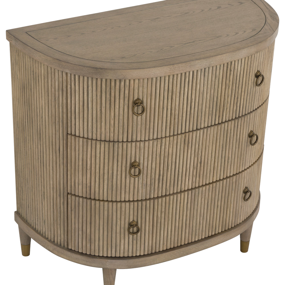 
                      
                        Everett Three Drawer Demilune Chest
                      
                    