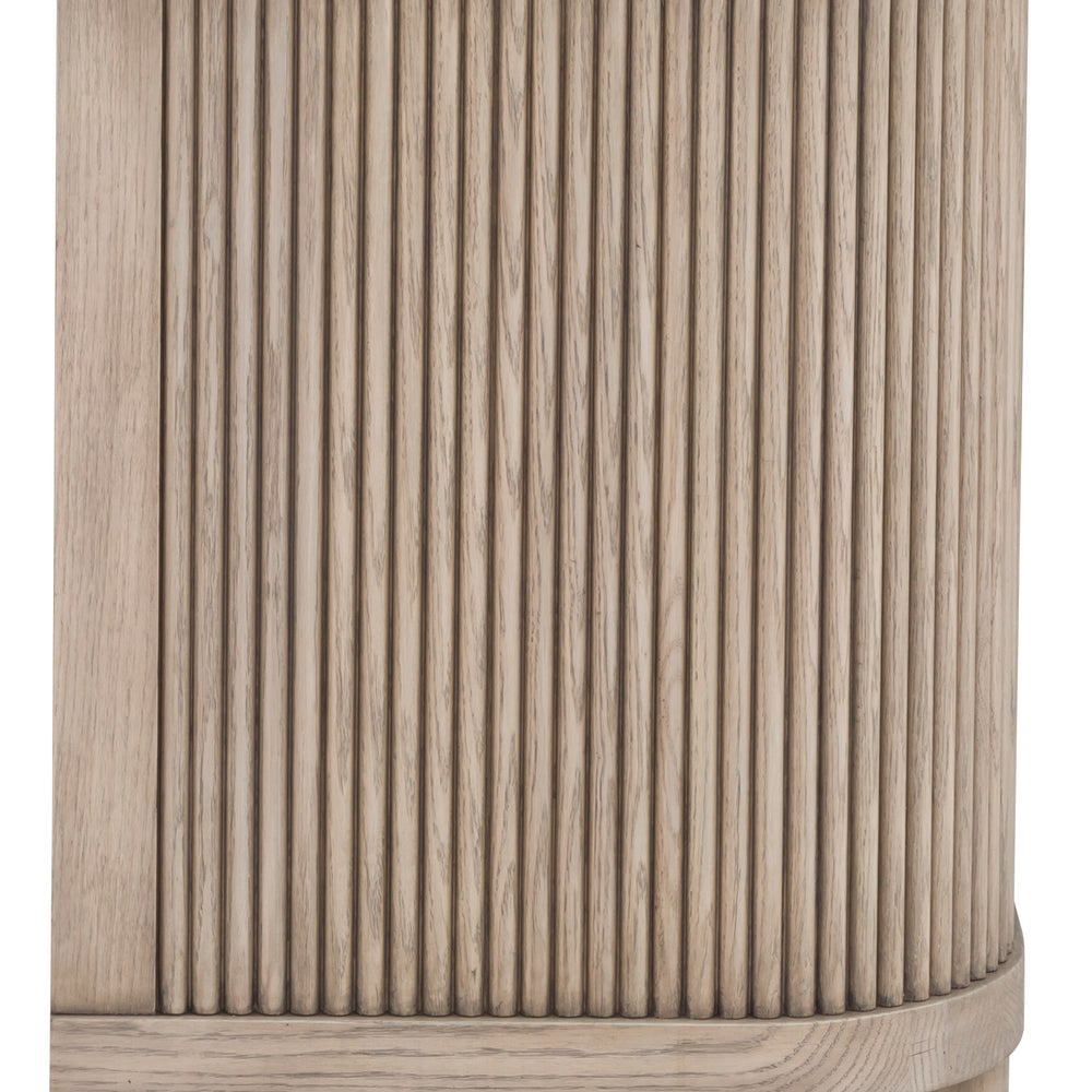 
                      
                        Everett Demilune Nightstand with Two Drawers and Pull-Out Shelf
                      
                    