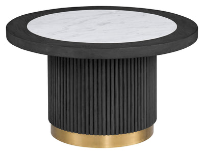 Everett Large Round Bunching Cocktail Table - Charcoal