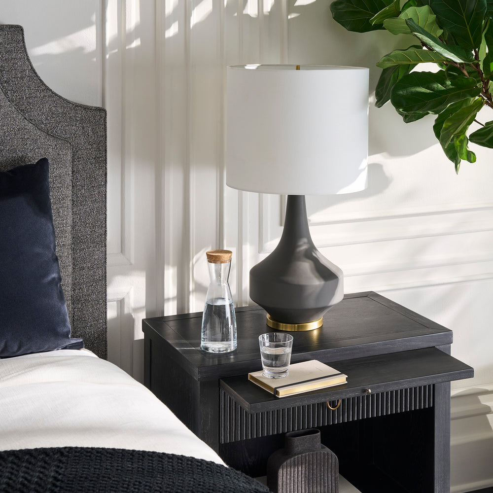 
                      
                        Everett One Drawer Rectangular Nightstand - Charcoal
                      
                    