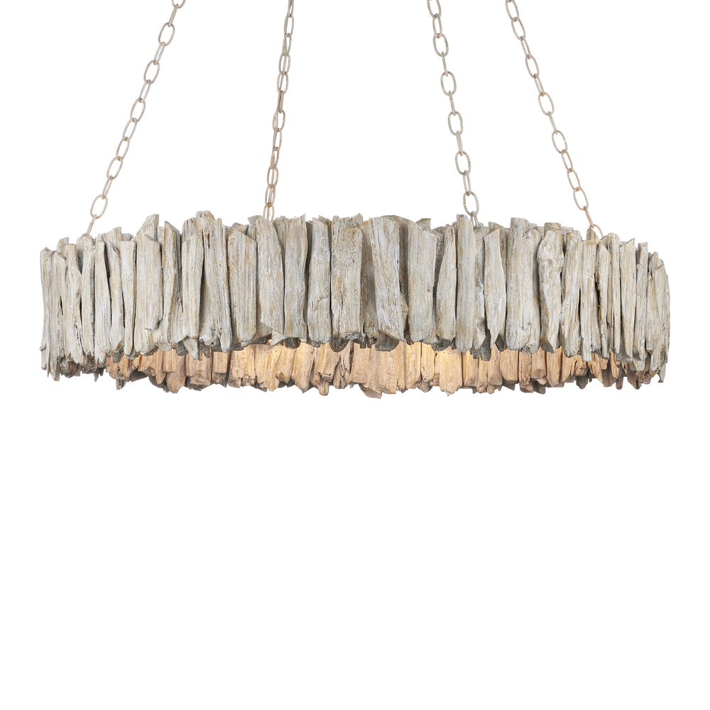 Driftwood Whitewash Ring Chandelier