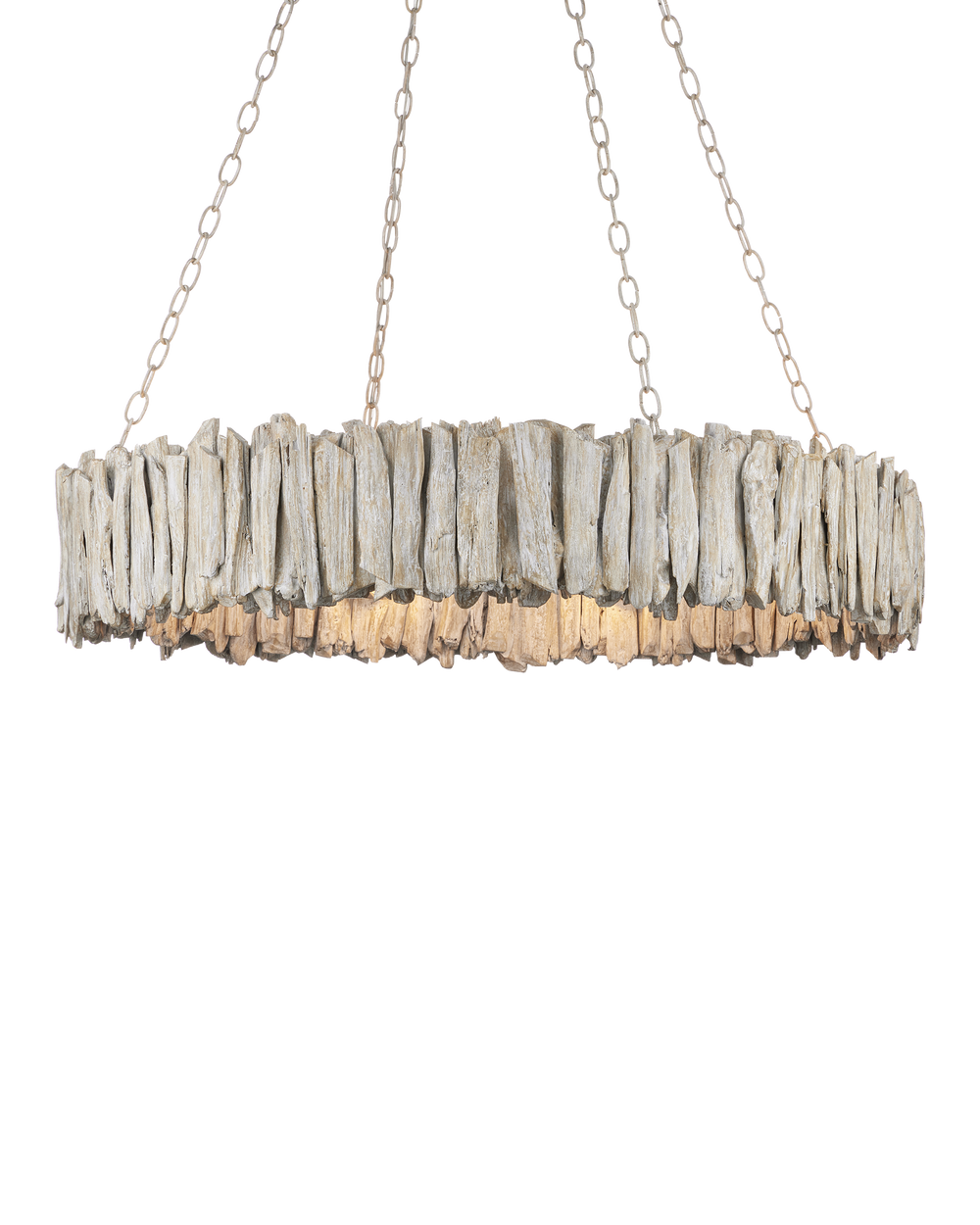 Driftwood Whitewash Ring Chandelier