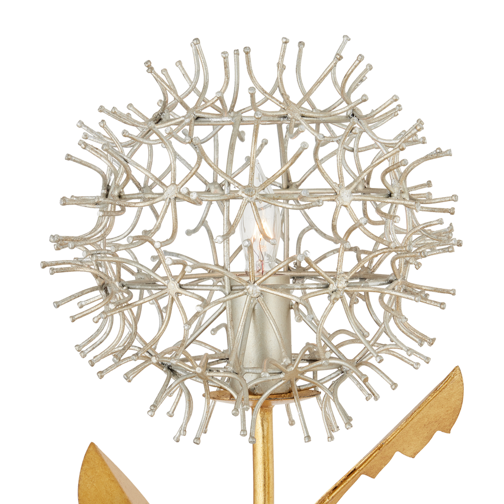 Dandelion Silver & Gold Wall Sconce