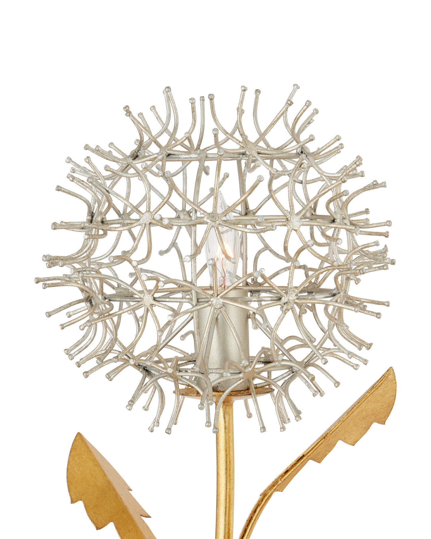 Dandelion Silver & Gold Wall Sconce
