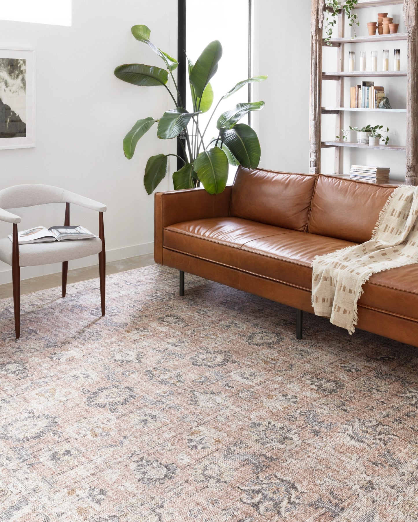Loloi Skye Blush / Grey 2'-6" x 7'-6" Runner Rug