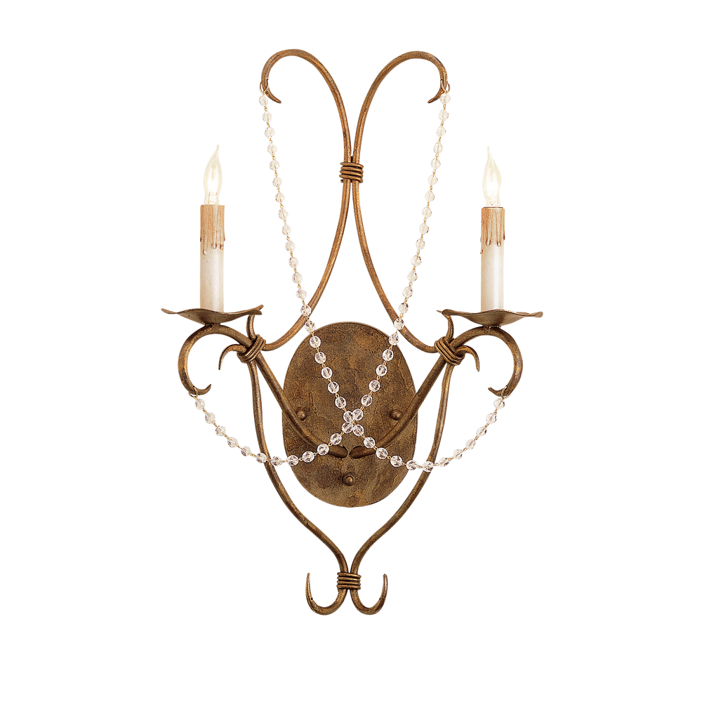 Crystal Lights Gold Wall Sconce