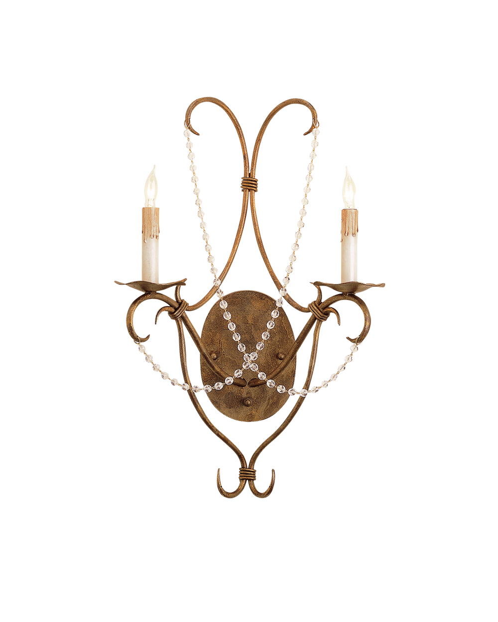 Crystal Lights Gold Wall Sconce