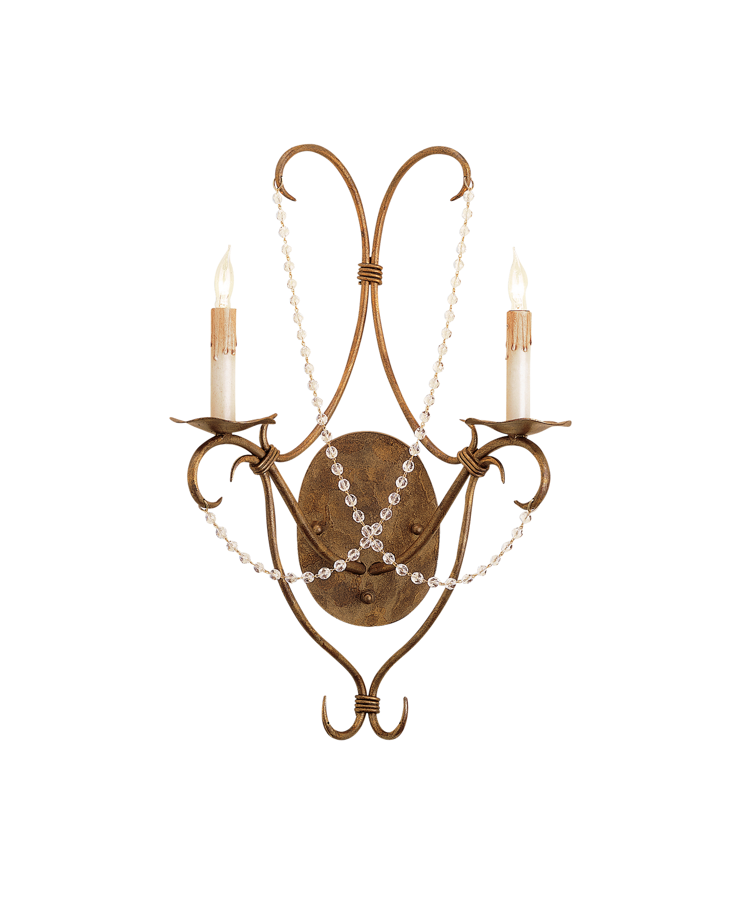 Crystal Lights Gold Wall Sconce