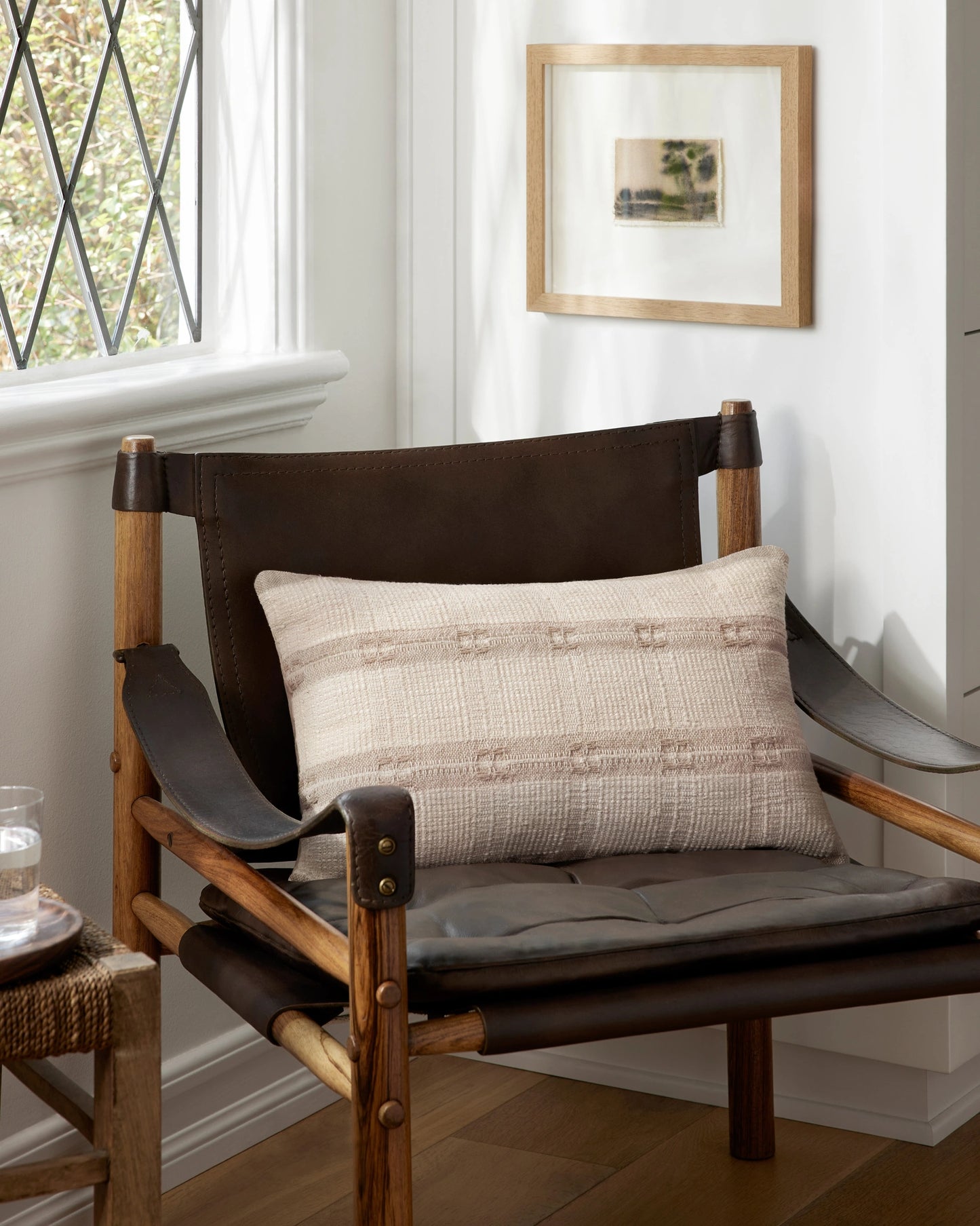 Amber Lewis x Loloi PAL0008 Natural 13" x 21" Pillow
