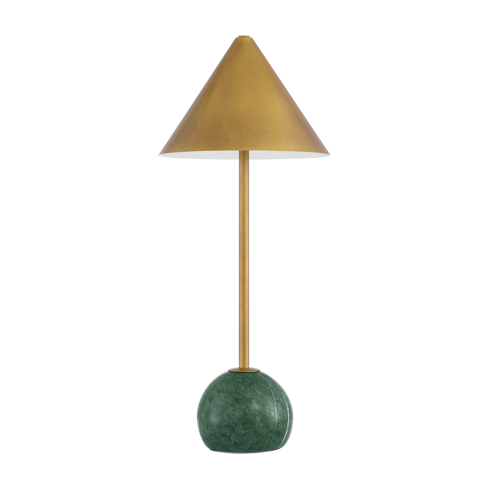 
                      
                        Journey Green & Brass Cordless Table Lamp.
                      
                    