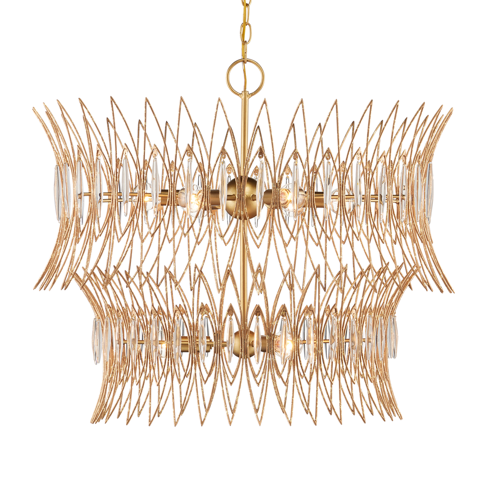 Marquise Medium Gold Chandelier